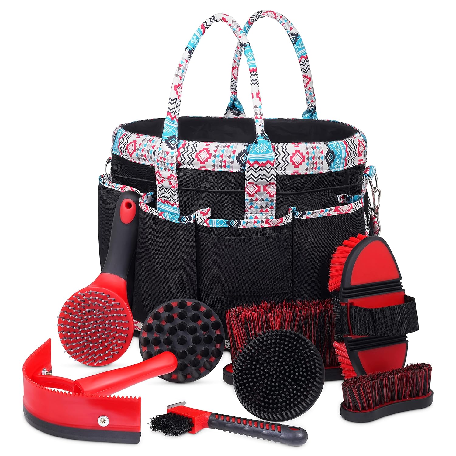 Large Horse Grooming Kit For Horses 8 Piece Comfort Grip Equestrian Grooming Set BigaMart