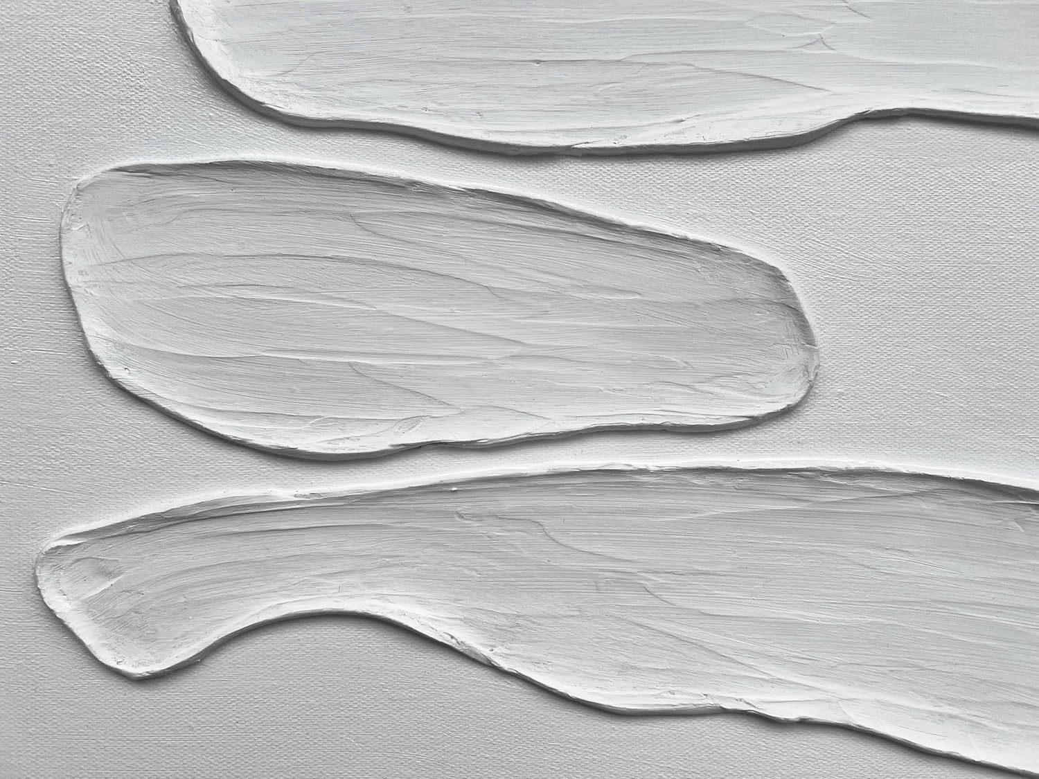 Creespi White Textured Wall Art - Hand Painted Minimalist Oil Painting On Canvas 24x36 inch,Modern Abstract Art Painting for Wall Décor