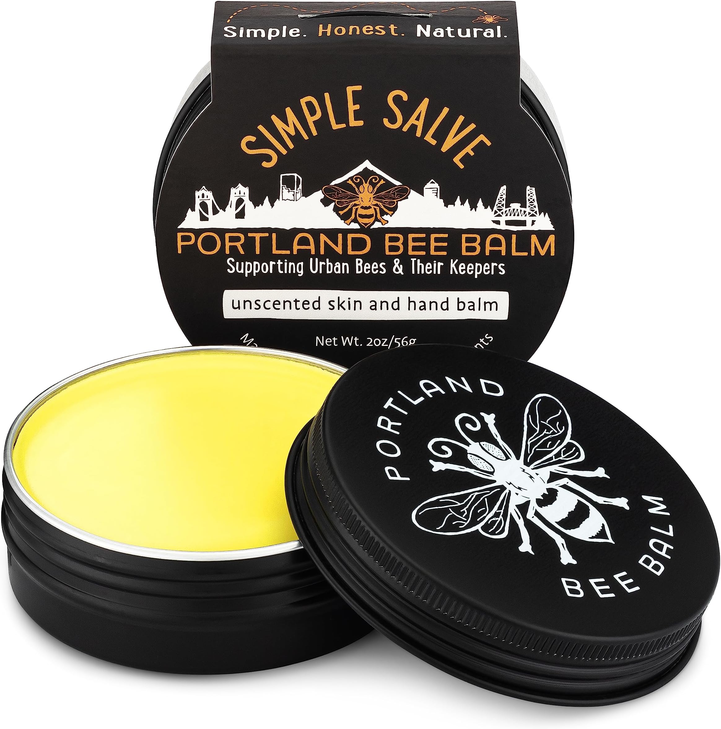Portland Bee Balm Simple Salve All Natural Handmade Beeswax Based Hand Moisturizer