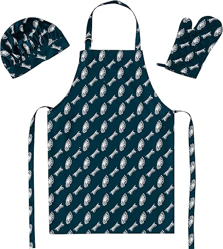 Miniatura 13 de Northwest NFL unisex-adult 3-piece Apron, Oven Mitt and Chef Hat Set