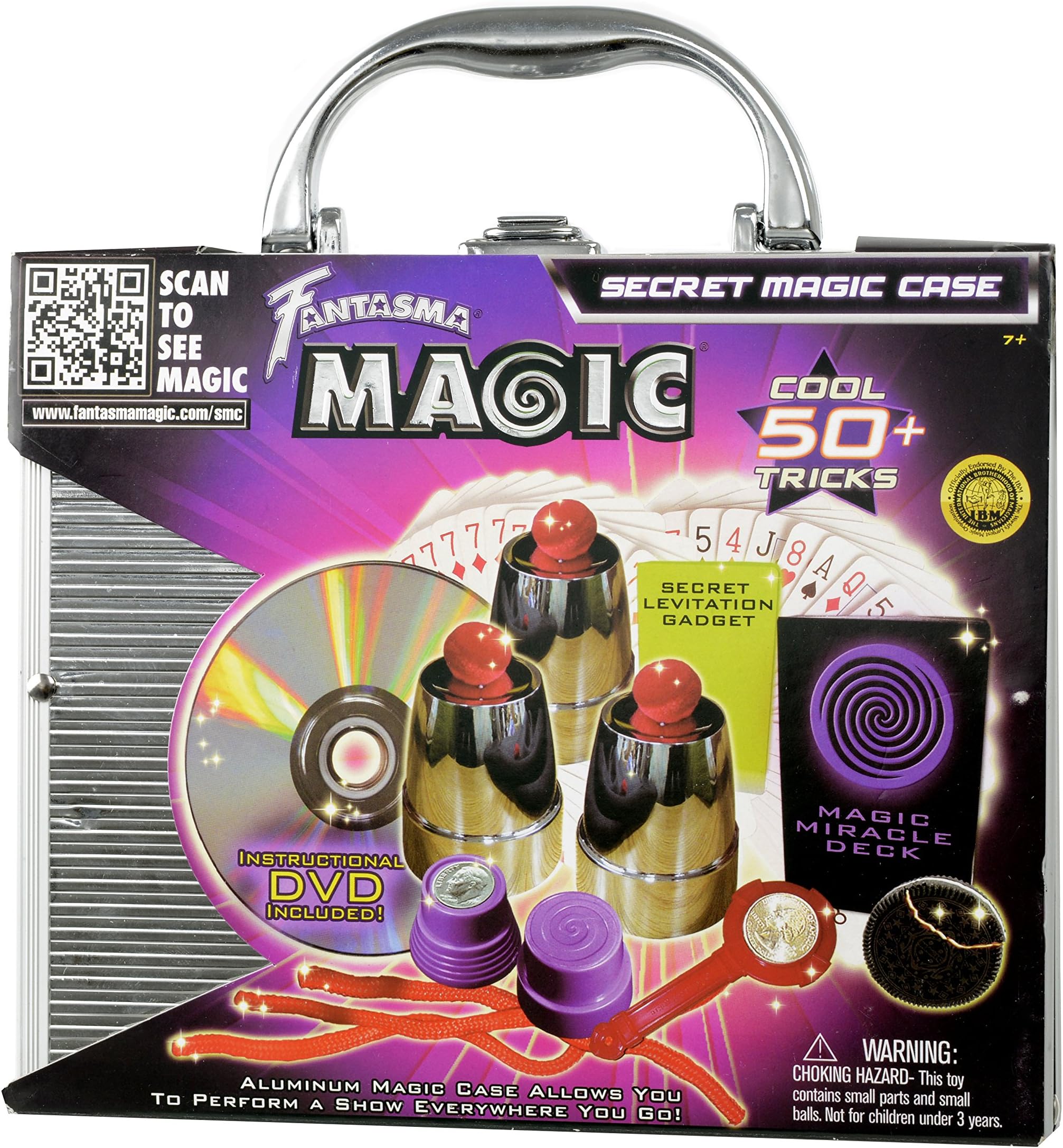 FantasmaMagic Secret Magic Case with Over 50 Tricks and Instructional DVD in Aluminum Carrying Case