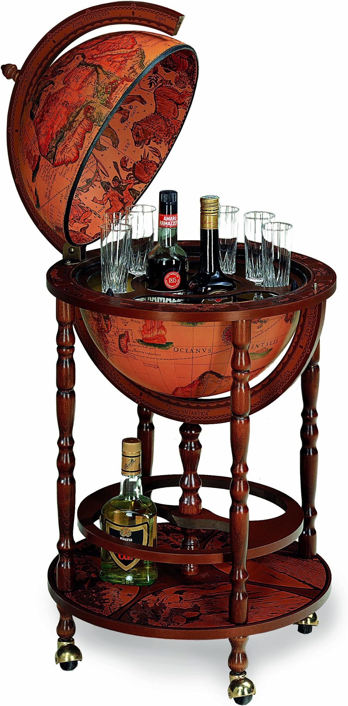 Zoffoli Art 31 Bar Globe Drinks Cabinet with Certificate of Authenticity