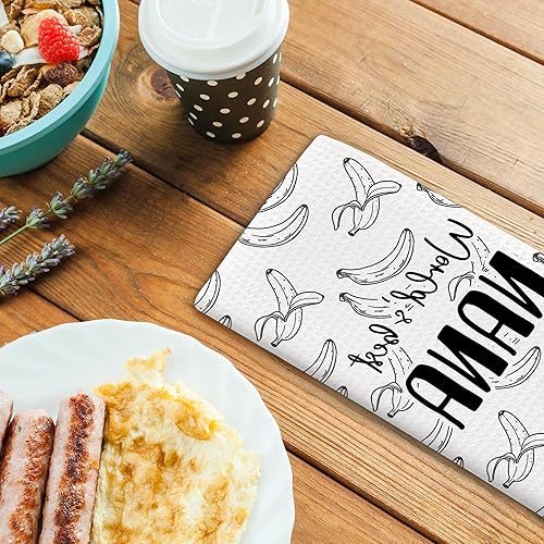 Miniatura 4 de Regalos de plátano para decoración de toallas de cocina, divertidos regalos para la abuela de parte de nietos, paños de cocina de mano, regalo retro