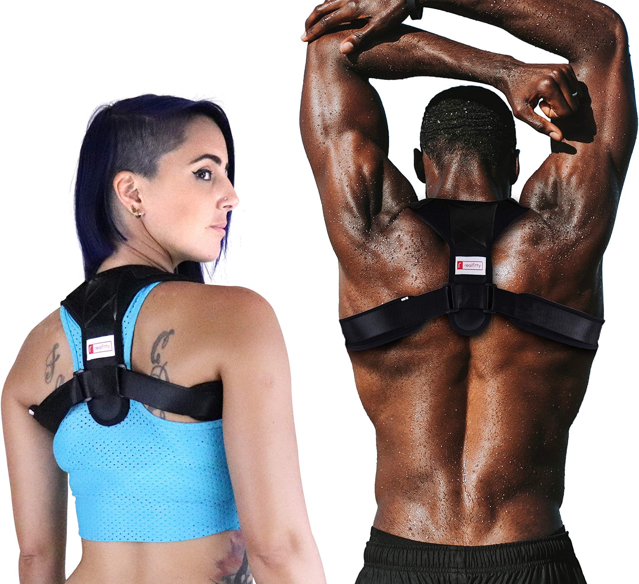 Posture Corrector for Men and Women-Upper Back Brace Clavicle Support Device for Thoracic Kyphosis-Adjustable Back Straightener-Neck, Back & Shoulder Pain Relief-Improve Posture (Medium)