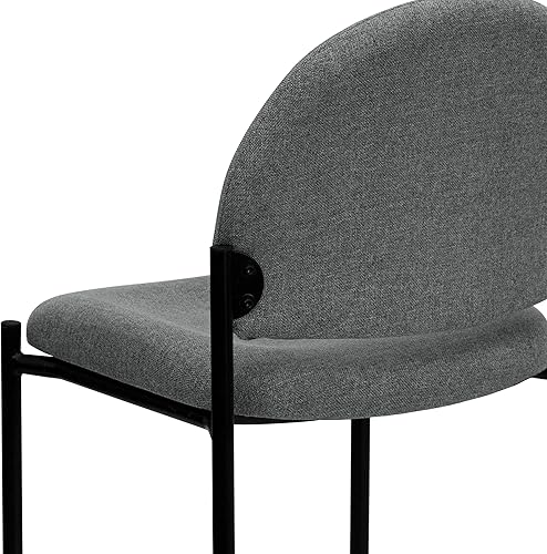 Miniatura 9 de Flash Furniture Tania Comfort Silla de recepción lateral de acero apilable de tela gris