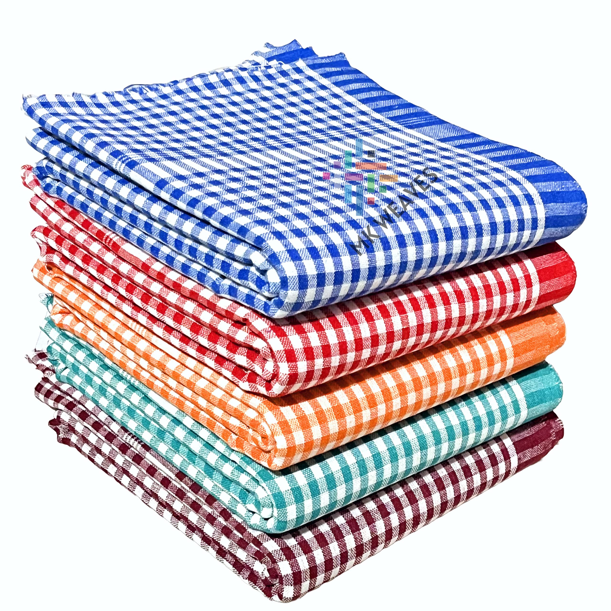 100% Cotton 250 GSM Bath Towels Gamcha Pack of 5 (30X60 Inches) XL