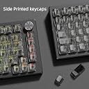 dagaladoo Grey Clear keycaps,Transparent keycaps 60 75 100 Percent,Ceramic Jelly Keyboard caps Set,Shine Through keycap.,MDA Profile Keyboard Key Cap for Mx Switches Mechanical Keyboard(Side Printed) gallery image