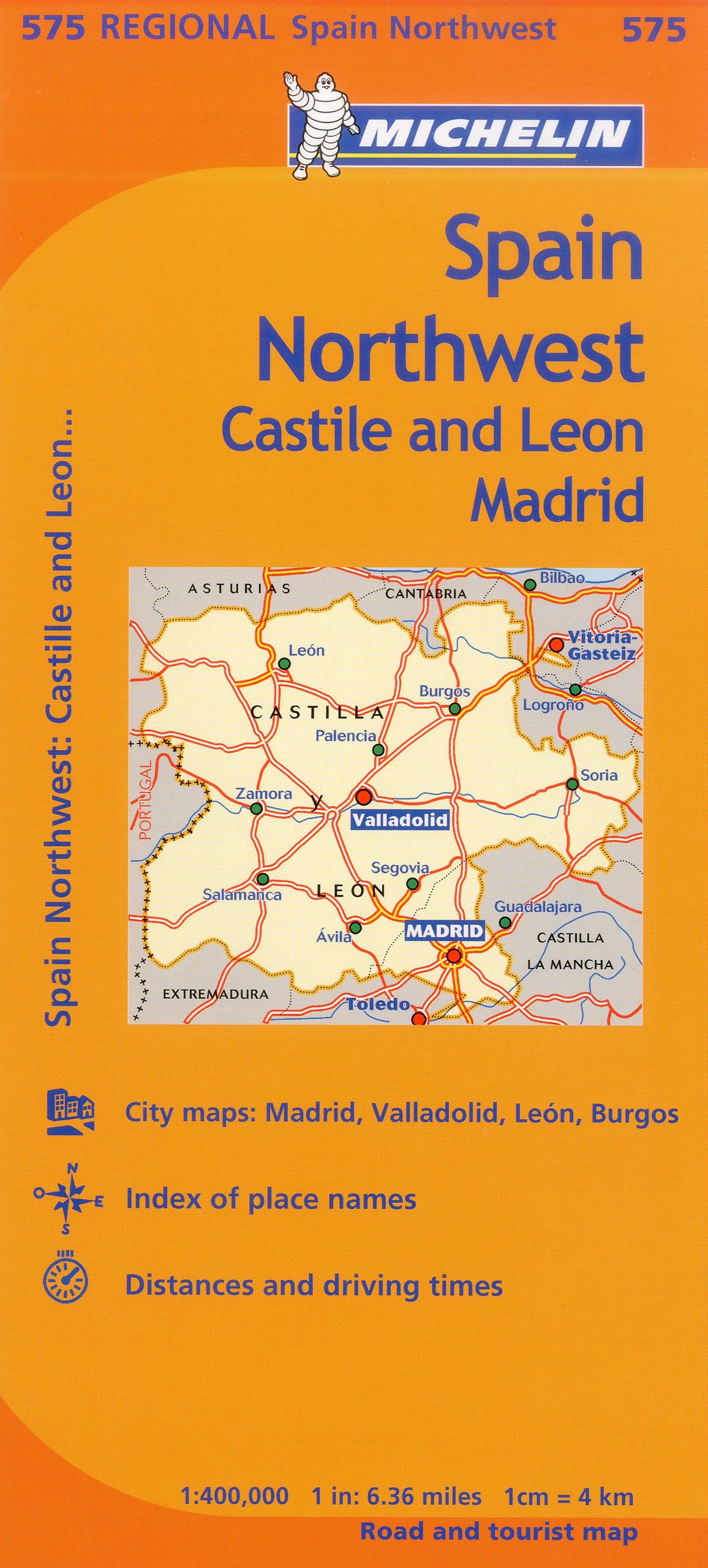 Spain Northwest: Castile and Leon / Madrid (Michelin Regional Maps, No. 575) Map – Folded Map, February 15, 2018