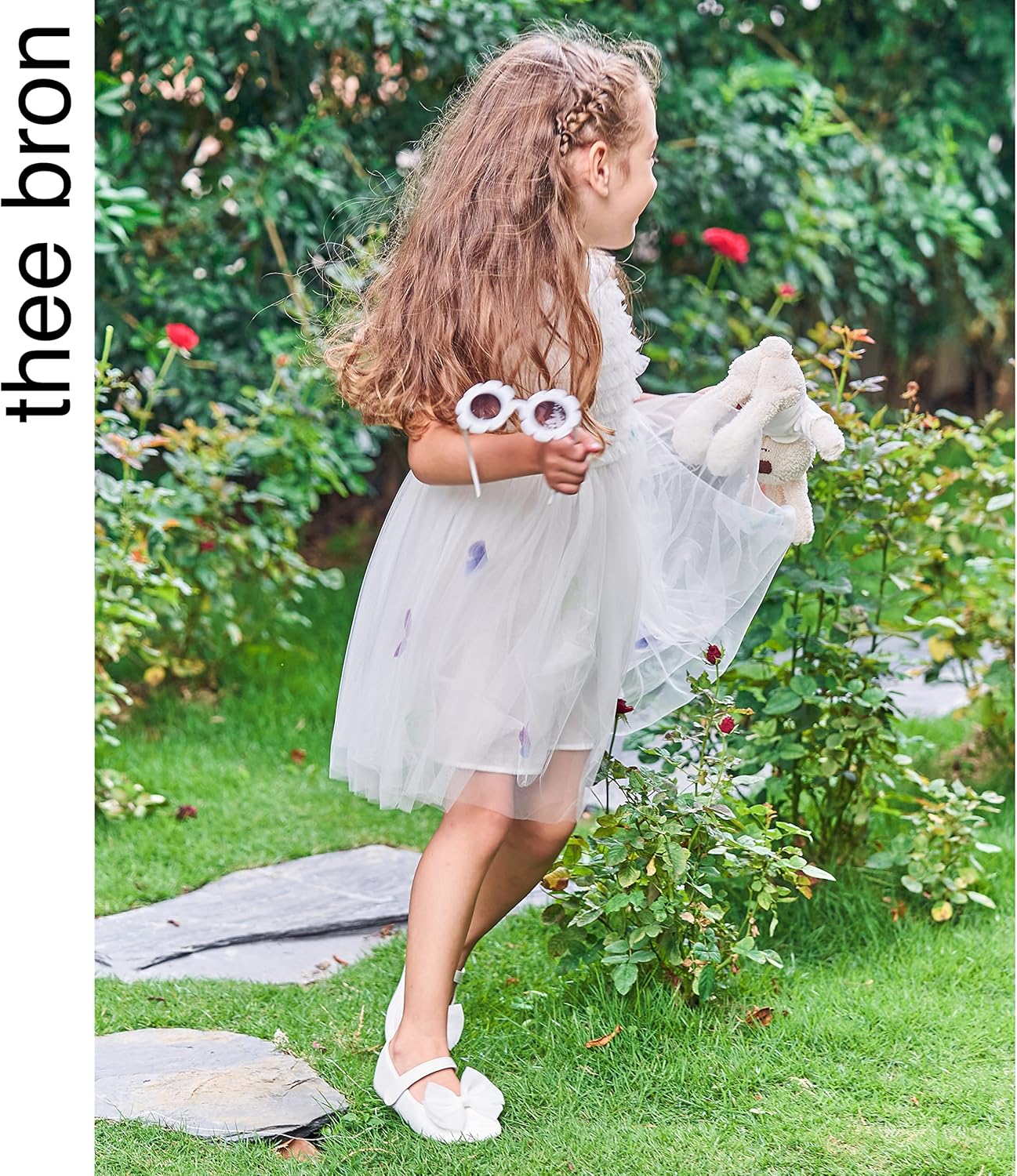 THEE BRON Girls Mary Jane Ballet Flats with Bow Toddler Dress Shoes for Party Outfits - Image 3