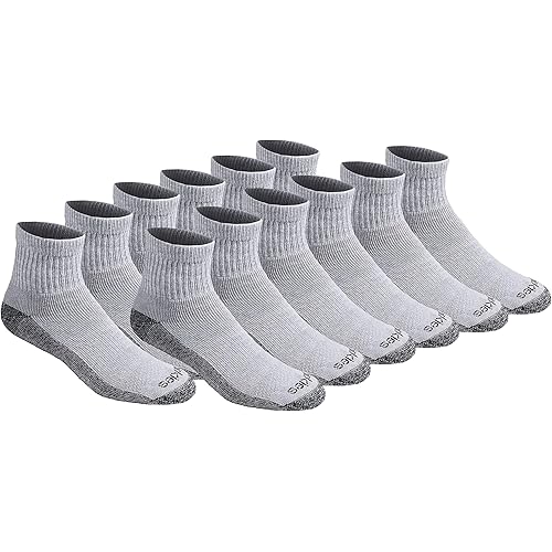 Dickies Men's Dri-Tech Moisture Control Quarter Socks Multi-Pack