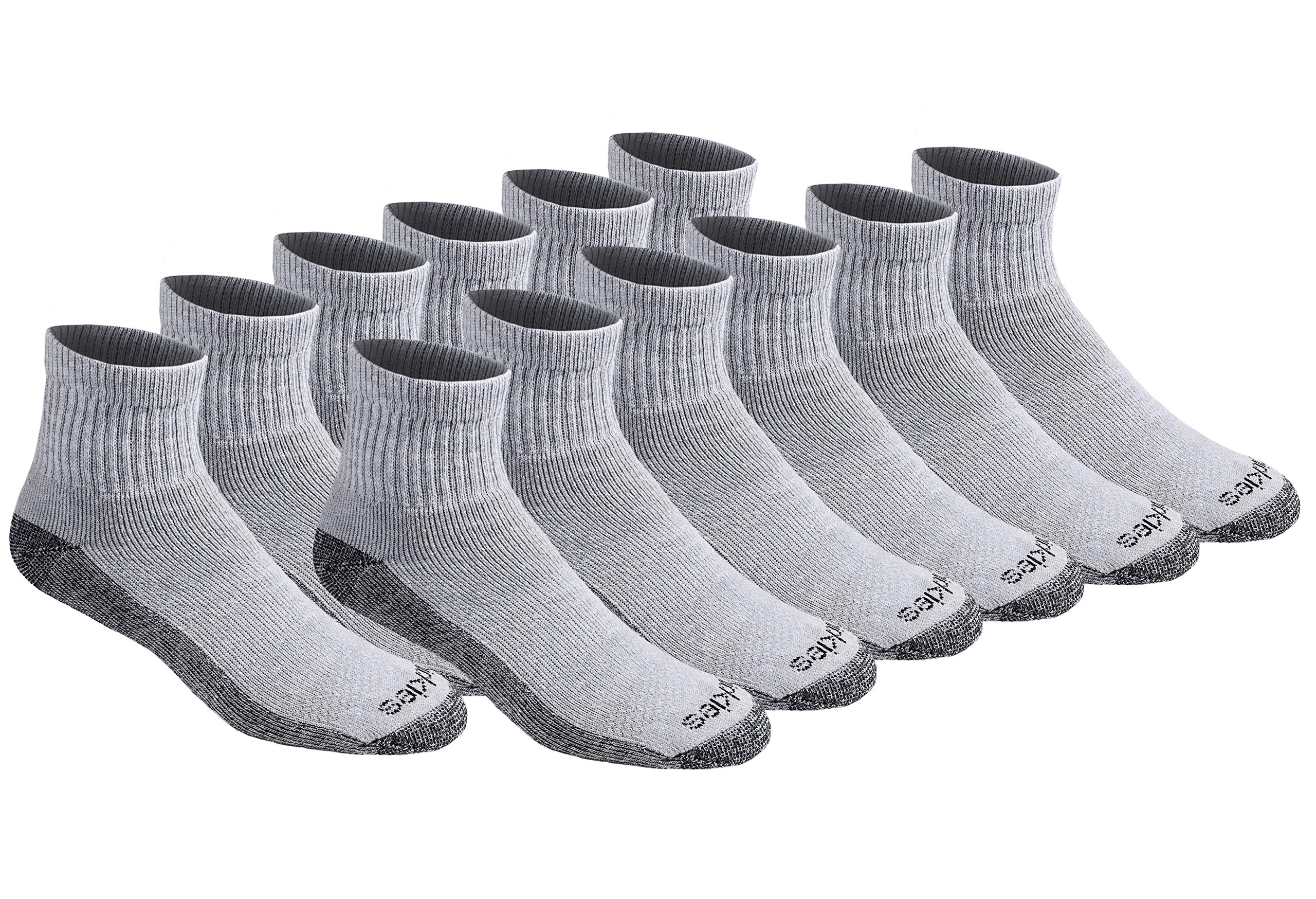Men's Dri-Tech Moisture Control Quarter Socks, Available in M-XXL (6, 12, 18 Pairs)