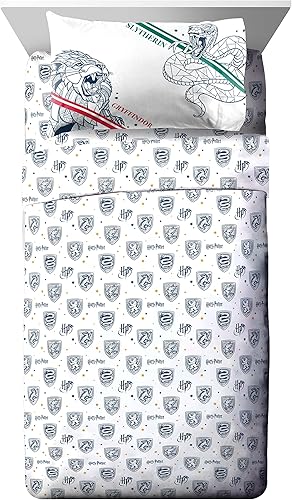 Vista 3 de Jay Franco Harry Potter Stand Together 7 Piece Full Size Bed Set - Includes Comforter & Sheet Set - Super Soft Kids Bedding Fade Resistant Gris