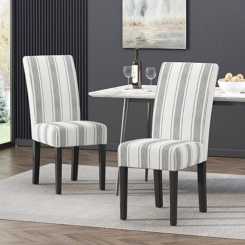 Miniatura 3 de Dining Chairs Set of 2, Table & Chair Sets, Desk Chair, Modern Upholstered Fabric Dining Room Chairs with Rubberwood Legs, Kitchen Chairs for Dining
