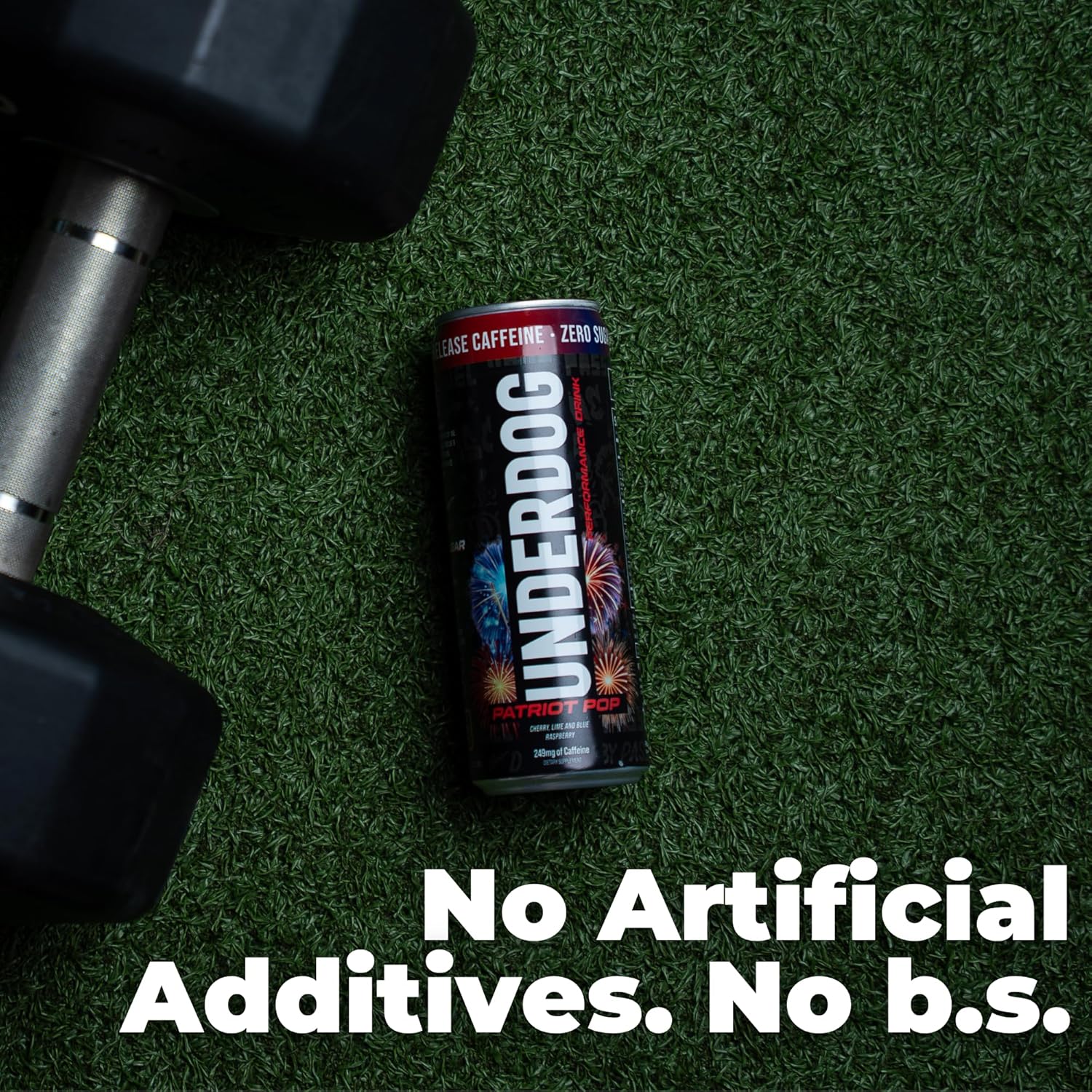 Underdog Performance Energy Drink, Patriot Pop, Nootropics, Green Tea Extract, Citrulline, Clean, Sugar Free Fast & Slow Release 249mg Caffeine per Serving, No Artificial Additives, 12 Pack - Image 7