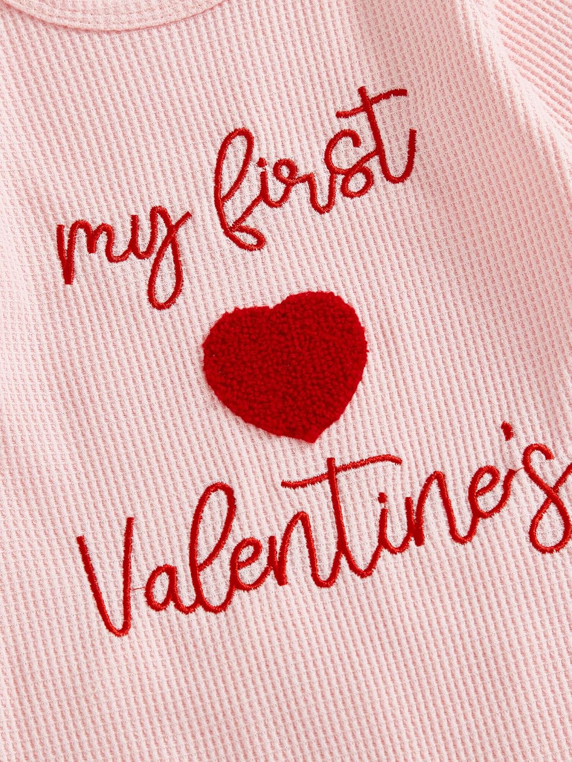 My First St Patricks Day Baby Girl Outfit Newborn Onesie Long Sleeve Romper Waffle Jumpsuit Clothes With Headband - Image 6