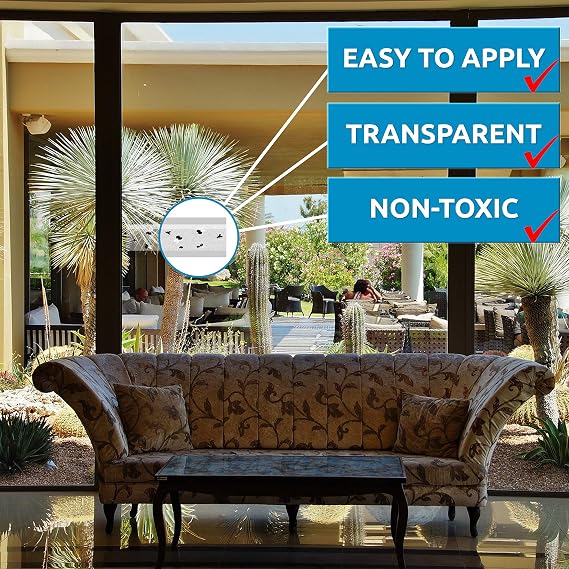 W4W Flies & Bug Window Fly Trap - Indoor/Outdoor Non Toxic Clear Window Fly Traps - 16 Pack