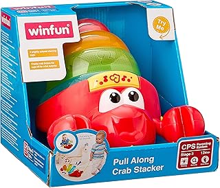 Winfun pull along crab stacker toy for kids