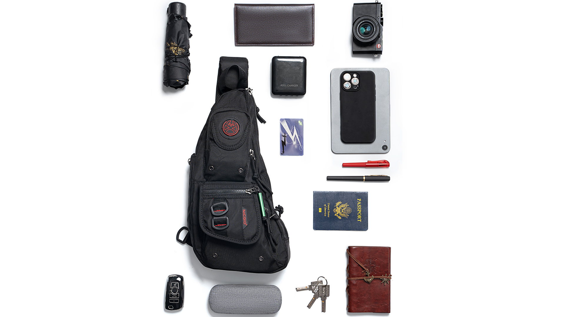 NICGID Sling Backpacks, Sling Chest Bag Shoulder Crossbody Bags for Men Women Outdoor Travel : Sports & Outdoors