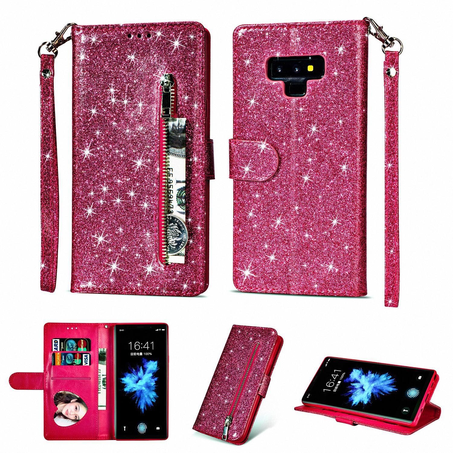 Étui Samsung Galaxy S21 FE rose vif à paillettes idéal pour vos soirées branchées