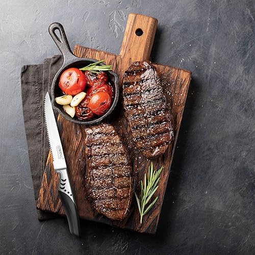 Miniatura 5 de Cuchillos alemanes de alto carbono de acero inoxidable juego de cuchillos de carne premium de 8 piezas