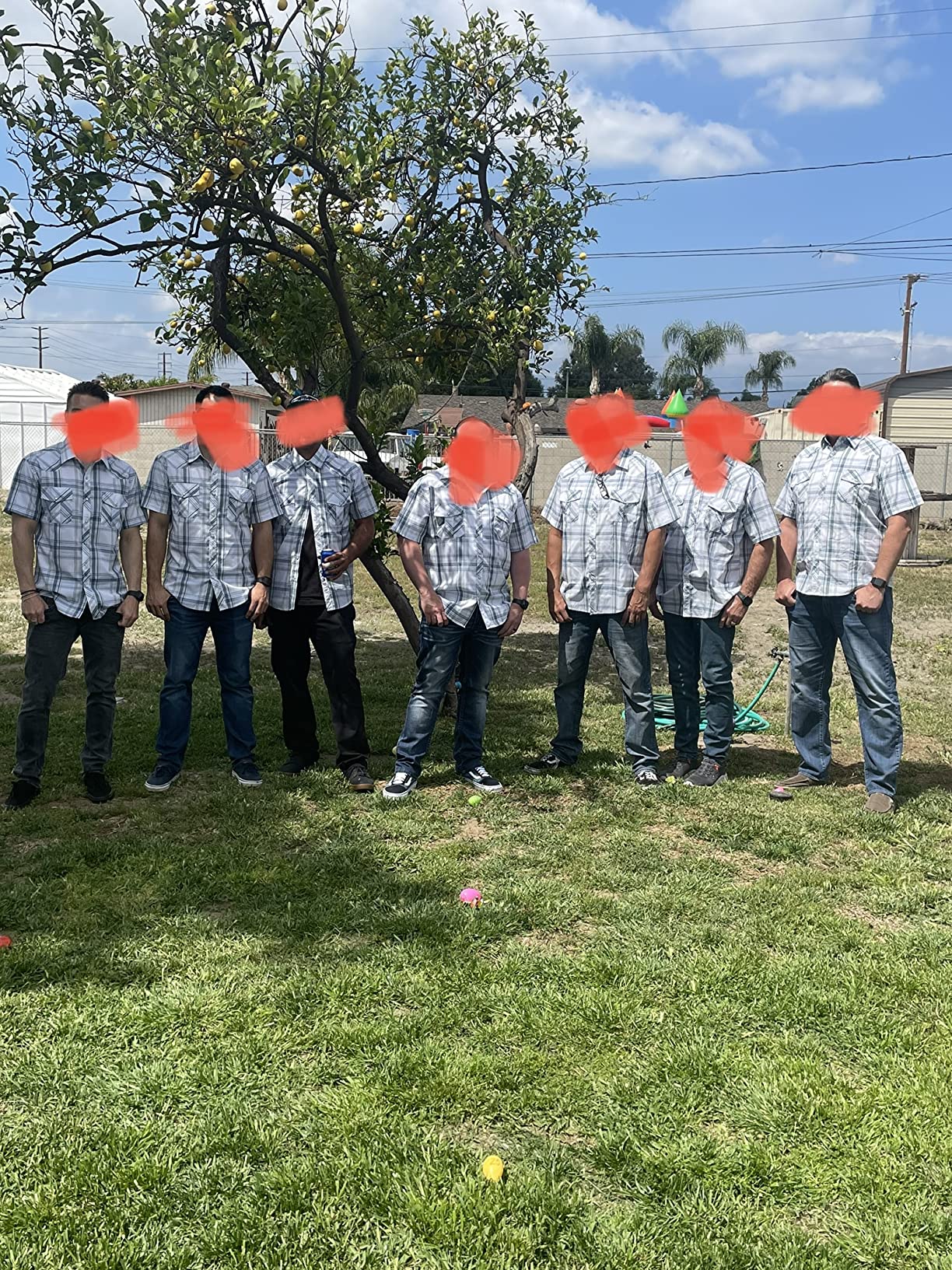 COEVALS CLUB Men's Western Cowboy Short Sleeve Pearl Snap Casual Plaid Work Shirts photo review
