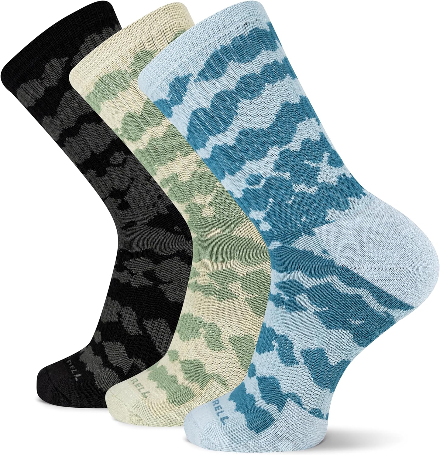 Merrell Unisex Adult Wool Hiking Crew Socks (3-Pack)