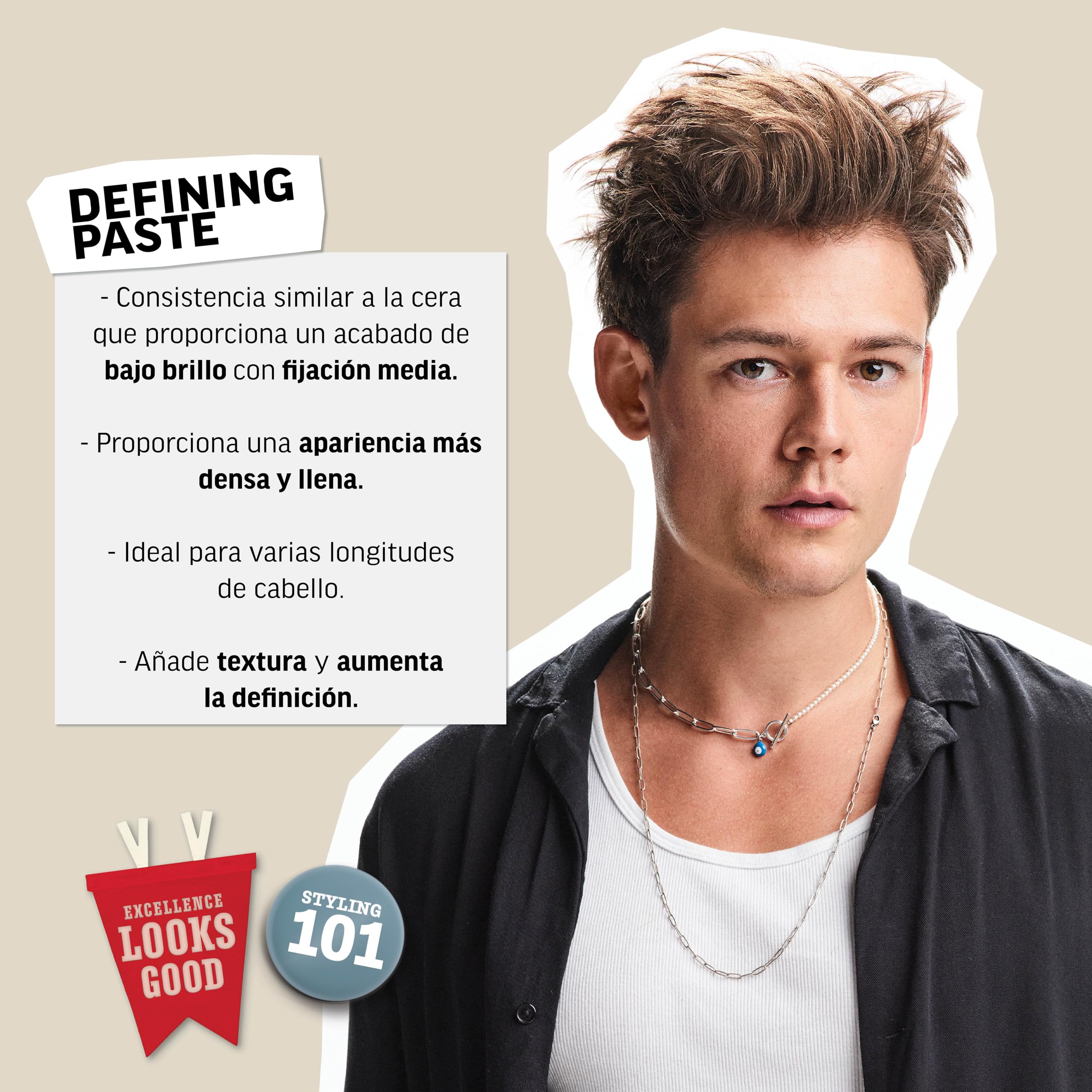 American Crew Defining Cera Pelo Hombre, Crema de Definición, Fijación Media y Brillo Suave, 85g (Paquete de 2)