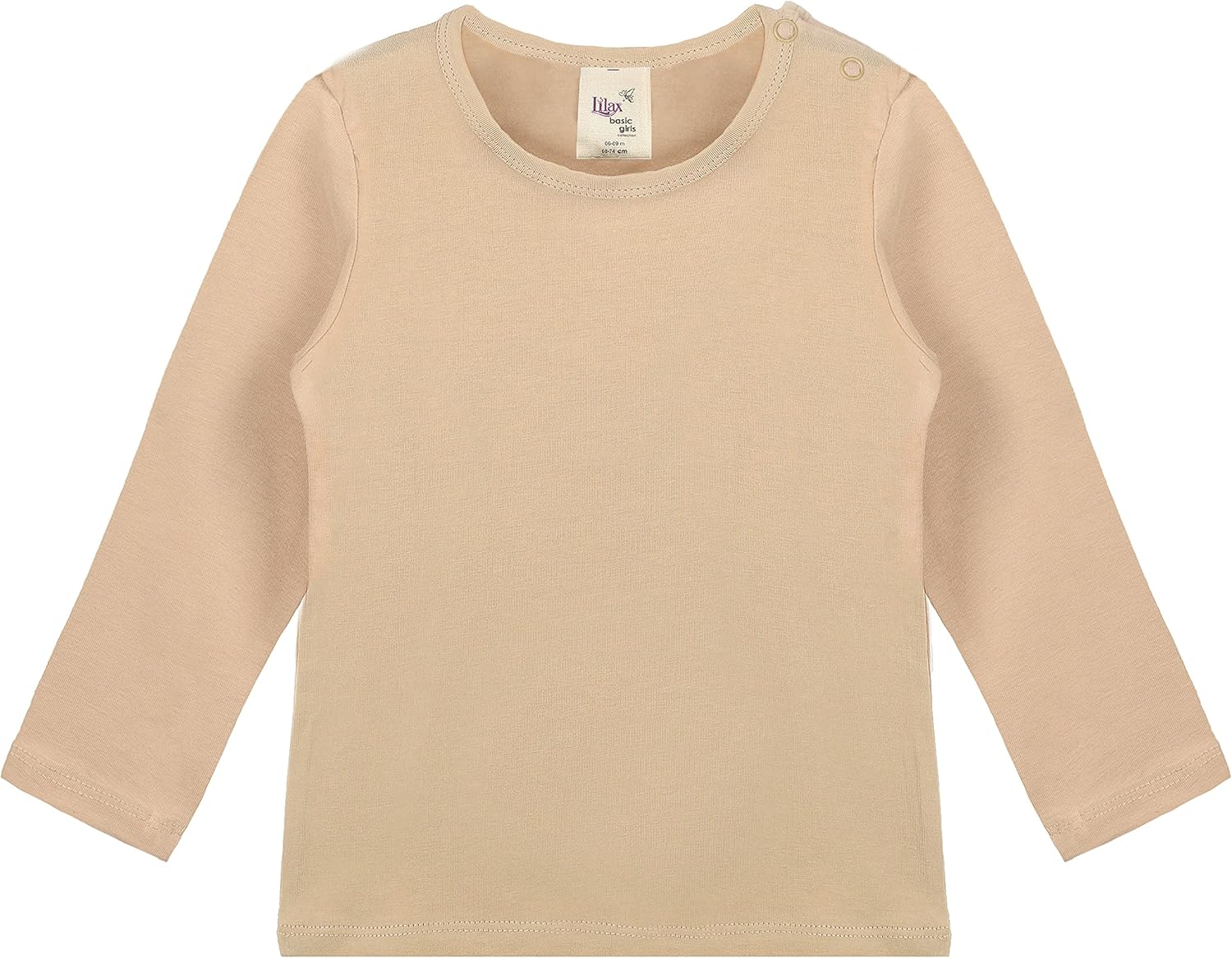 Lilax Baby Girls' Basic Long Sleeve Round Neck T-Shirt - Image 2
