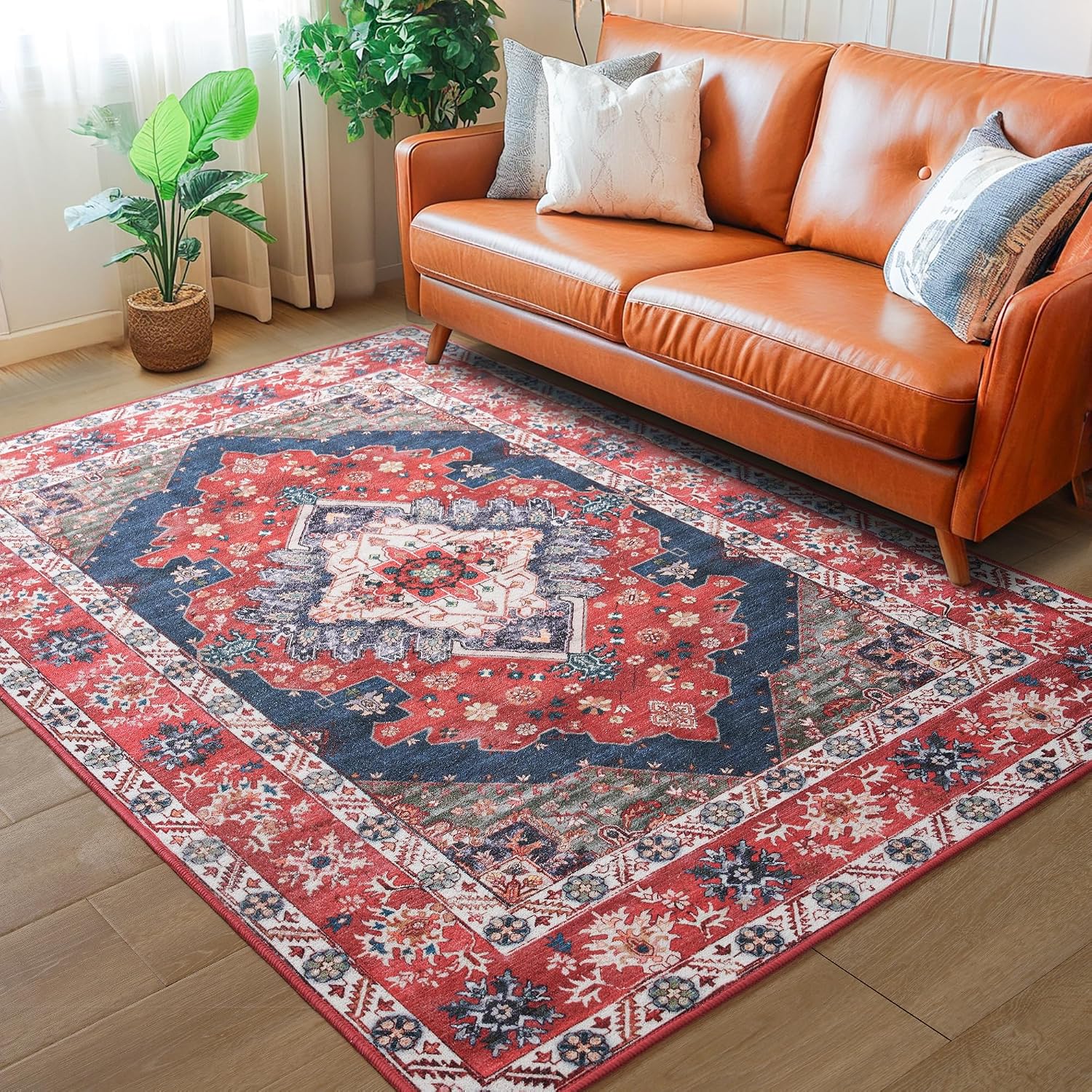 Amazon.com: ISEAU 4x6 Area Rug for Bedroom Living Room Machine Washable ...