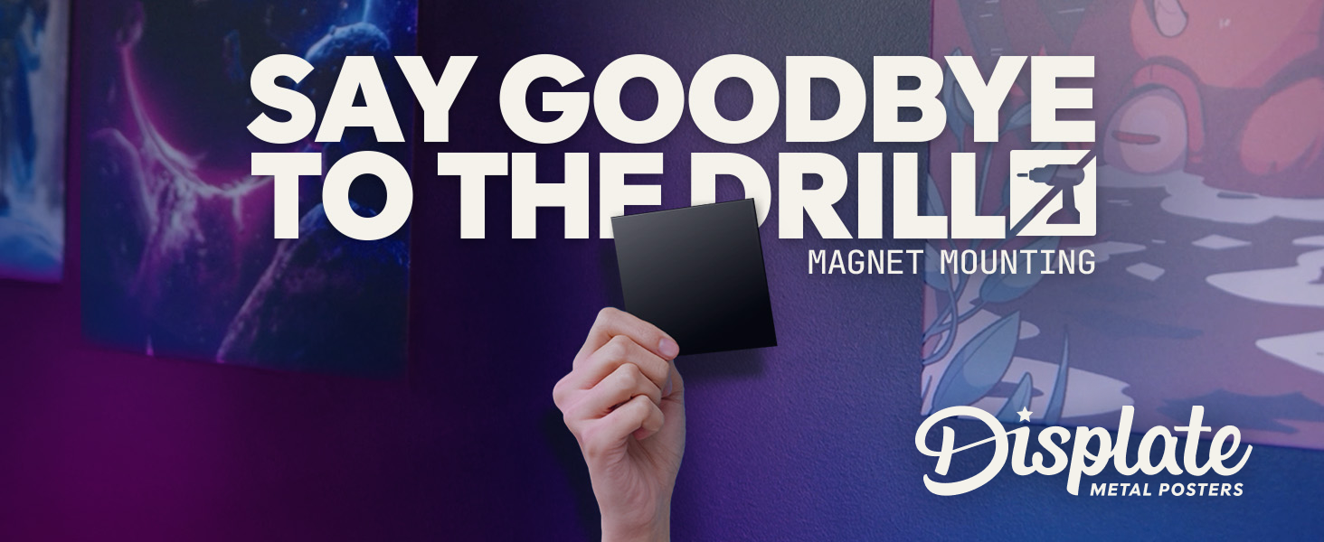 Displate Lot De 9 Aimants Pour Mur Avec Dos Adhésif, Autocollants