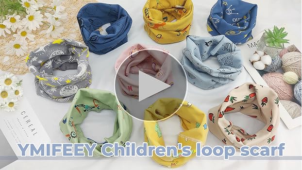 ENSTAB 2 sciarpe scaldacollo per bambini in cotone, per autunno e inverno, sciarpa, collo caldo per ragazza e ragazzo (Bambina A-2