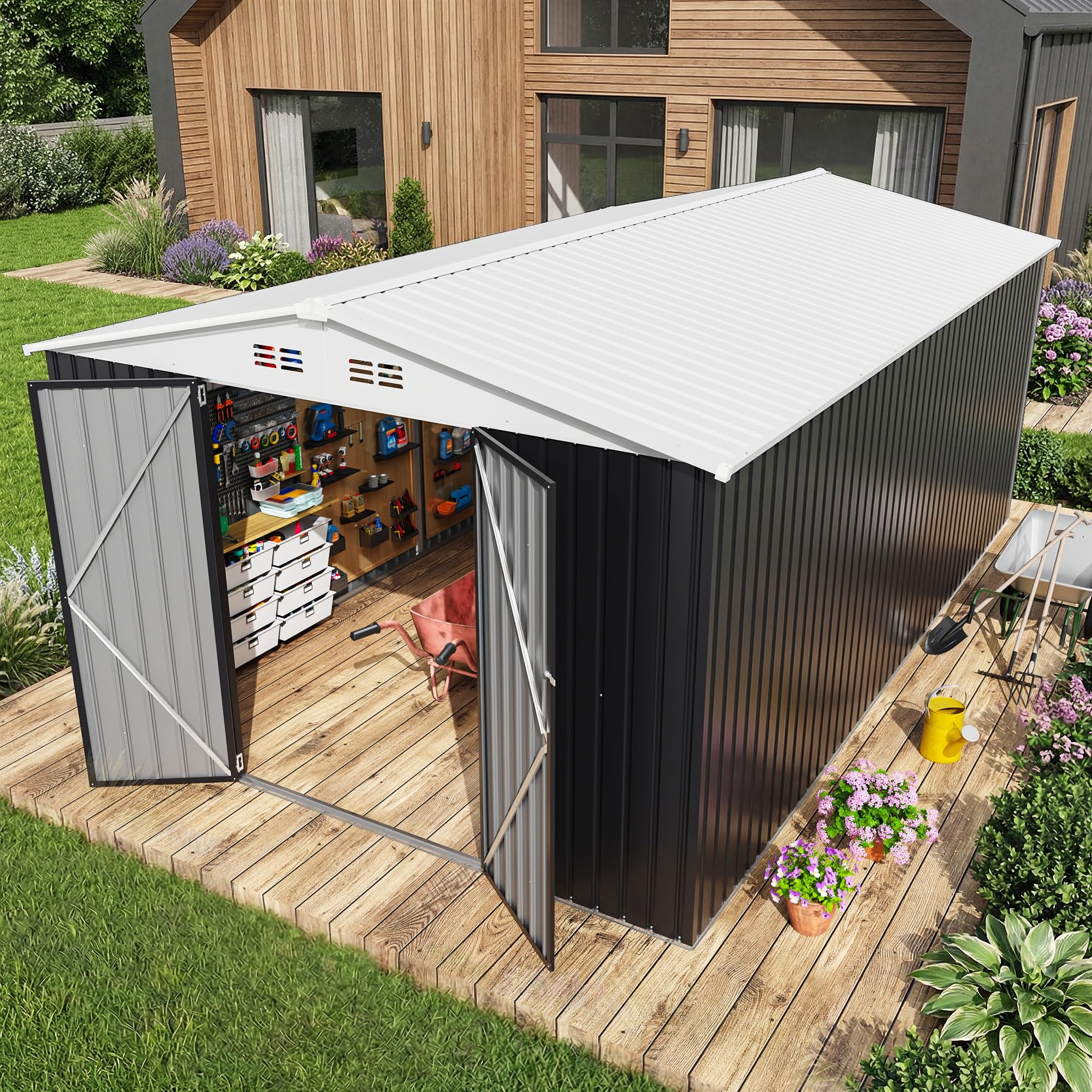 AirWire 10x16 FT Outdoor Metal Storage Shed