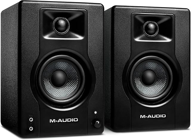 M-Audio BX3 3.5" Studio Monitors, HD PC Speakers for Recording and Multimedia with Music Production Software, 120W, Pair