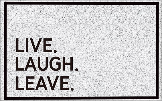 Funny Doormat - Live Laugh Love Leave 30x17 Inch Welcome Mat