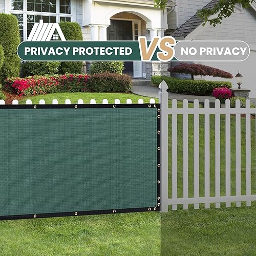 Miniatura 4 de SEKKVY Valla de privacidad resistente de 3 x 16.4 pies, cubierta de red de malla de bloqueo del 90% para jardín, pared, valla de eslabones de cadena