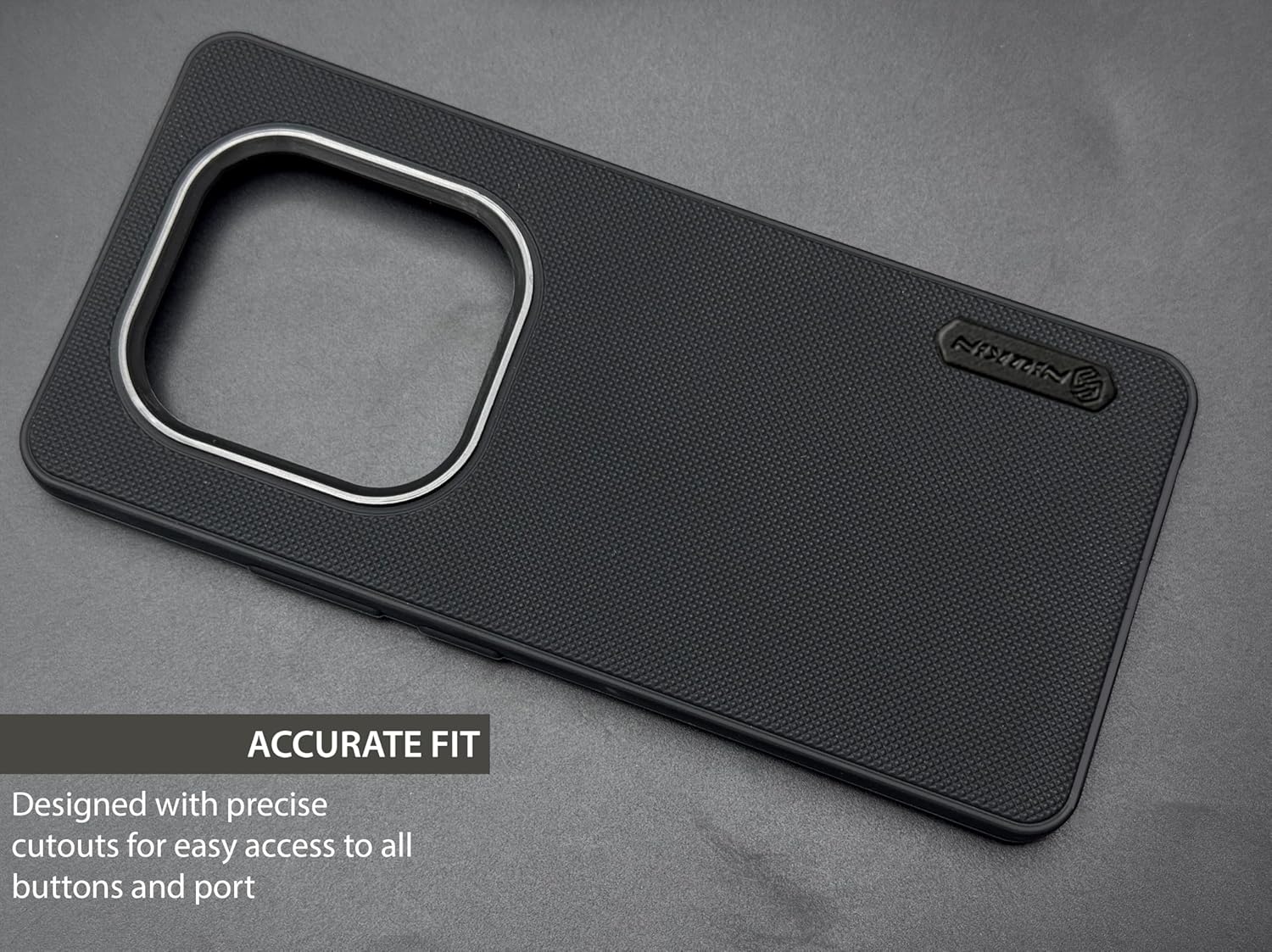 NIUKIN Super Frosted Shield Pro Back Case for Realme Narzo 70 Turbo 5G | Camera Ring | Shockproof Scratchproof Cover | Black NIUKIN Super Frosted Shield Pro Back Case for Realme Narzo 70 Turbo 5G | Camera Ring | Shockproof Scratchproof Cover | Black