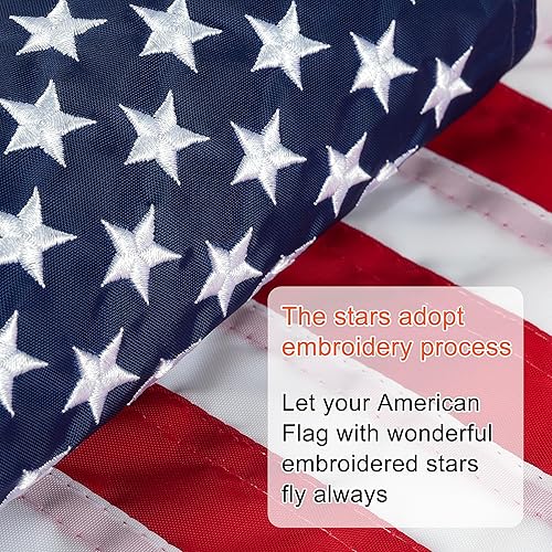 Miniatura 3 de Portabandera para banderas de jardín de primera calidad, de hierro forjado, recubierta de pintura metálica resistente a la intemperie de 36.5" de