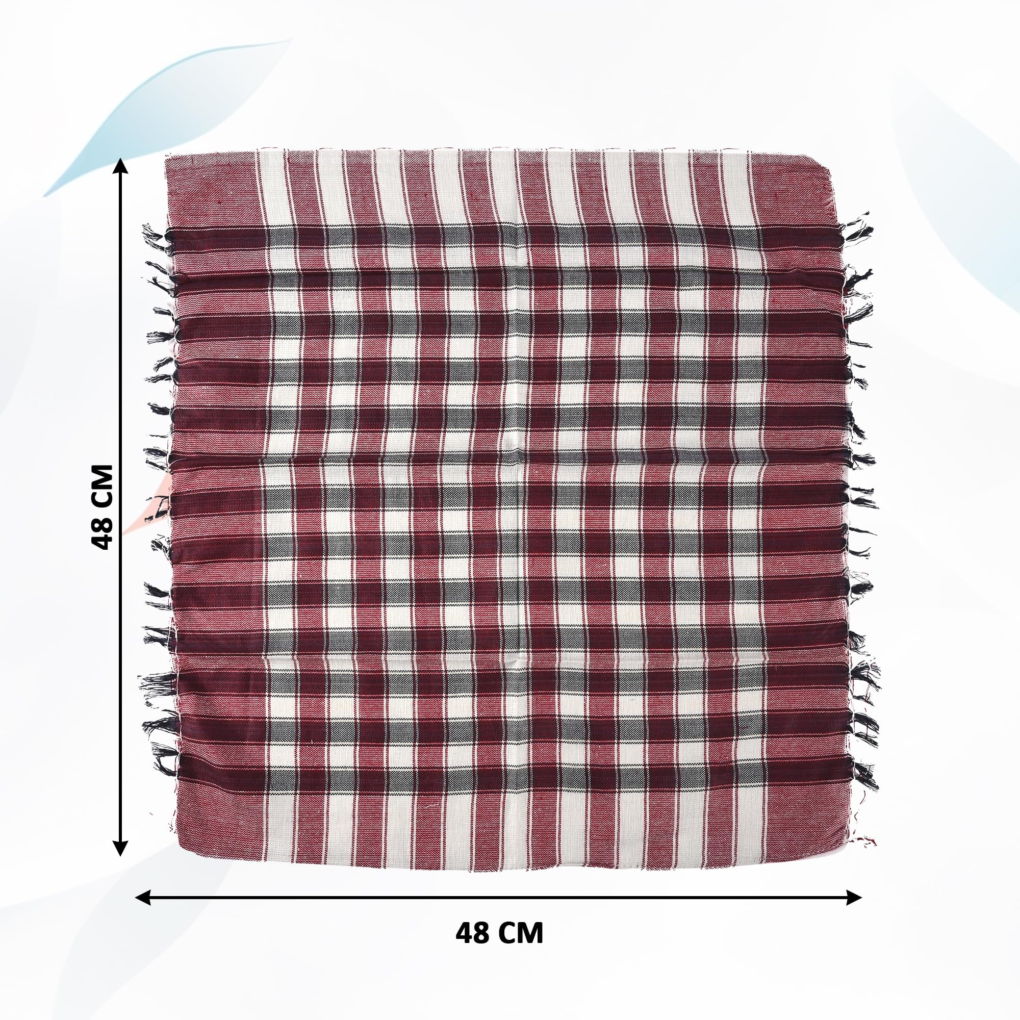 Urbane Home Pack of 6 Cotton Kitchen Cloth/Napkins | Fridge, Kitchen Cleaning & Checkered Roti Napkins | 19x19 Inches - Multicolour 1