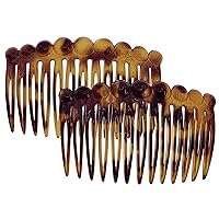 Vista 1 de Camila Paris CP2871/2 Peine lateral francés pequeño redondeado, Tokio French Twist Peines decorativos, pinzas de pelo de sujeción fuerte para Tokyo