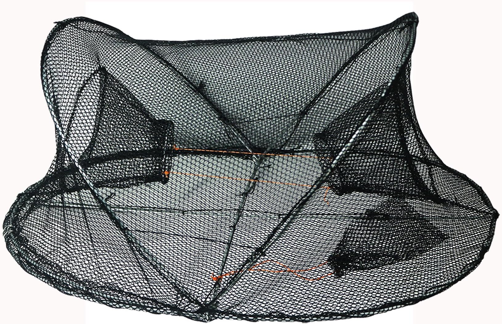 Foldable Double Entrances Steel Wire Crawfish Trap Net Crab Prawn Shrimp Minnow Fishing Cast Pot with Bait Bag 25 X 18” Outside Diameter 10 ” Depth