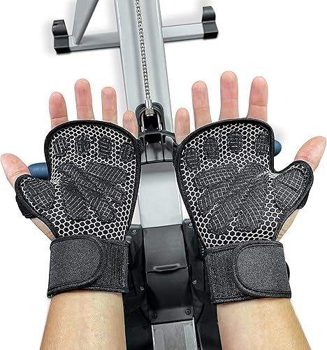 Miniatura 3 de Guantes para máquina de remo, agarres perfectos para erging, esculpido, tripulación, kayak, canoa, levantamiento de pesas, entrenamientos de gimnasio