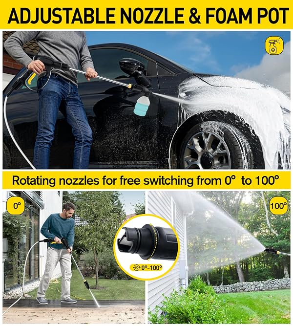 Pircaath Electric Pressure Washer, 2175 PSI High Pressure Power Washer, 2.1 GPM Water Pressure Washer Cleaner for Car, Home Cleaning by Pircaath - Image 3