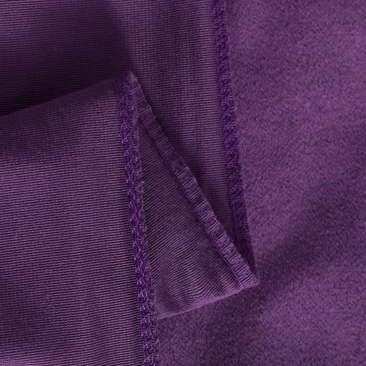 NTBAY Velvet King Duvet Cover Set, 3 Pieces Zippered Flannel Comforter Cover Set, Purple
