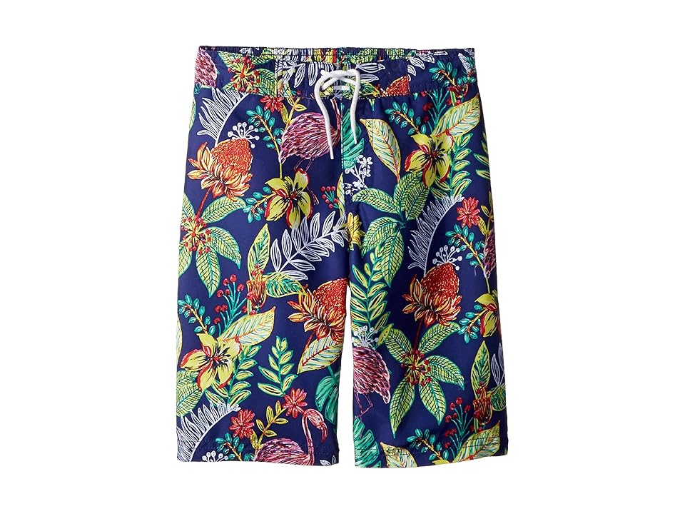 

Janie and Jack Seaside Swim Trunks (Toddler/Little Kids/Big Kids) (Tropical Print) Boy's Swimwear