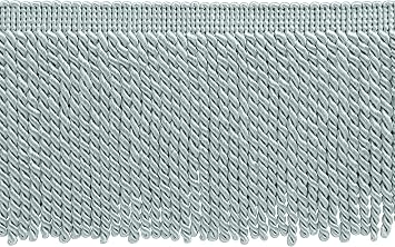 DECOPRO 6" 15cm Basic Solid Collection Traditional Satiny Bullion Fringe Trim Style# BFS6 Cool Grey #79 Light Grey 27 Yards 82 ft/25m