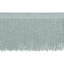 DECOPRO 6" 15cm Basic Solid Collection Traditional Satiny Bullion Fringe Trim Style# BFS6 Cool Grey #79 Light Grey 27 Yards 82 ft/25m