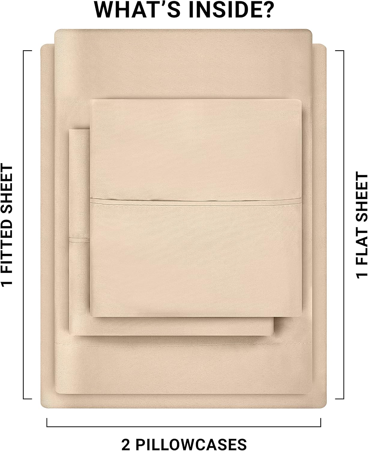 Utopia Bedding Full Bed Sheets Set - 4 Piece Bedding - Brushed Microfiber - Shrinkage and Fade Resistant - Easy Care (Full, Beige)
