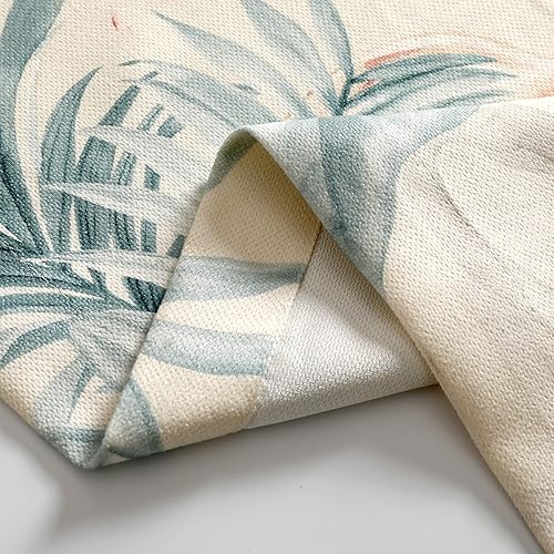 Miniatura 9 de Autumn Dream Cortinas opacas blancas de flamenco con ojales en la parte superior, cortinas florales pastorales de microfibra para sala de estar,