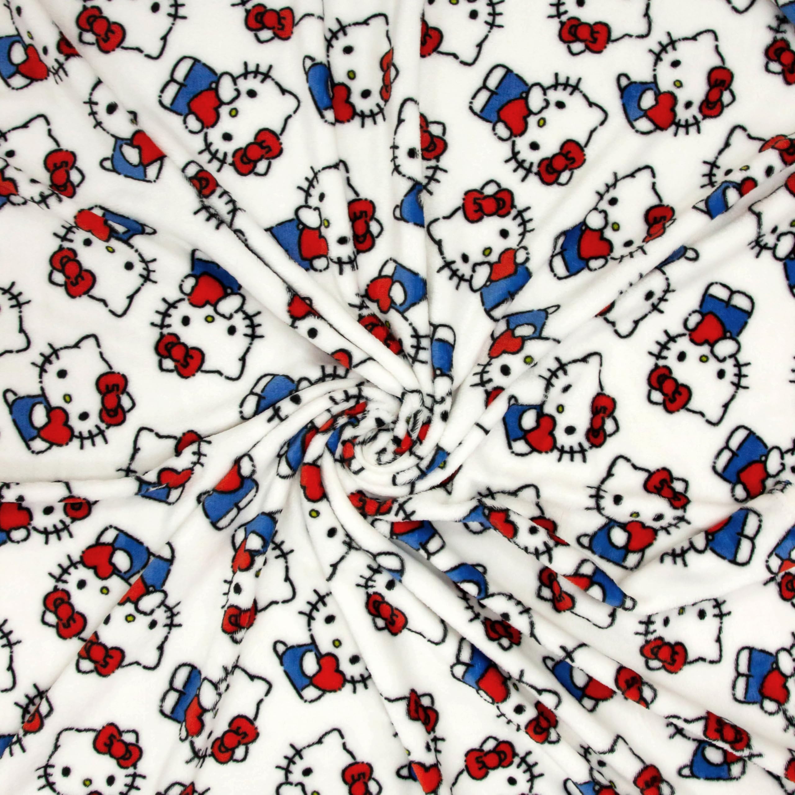 Hello Kitty Officially Licensed Fleece Blanket, White, 100 x 150cm - Image 4