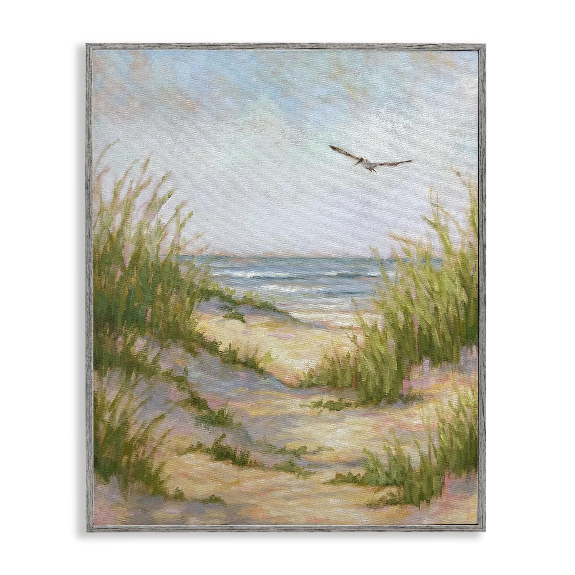 'Peaceful Beach Sand Dunes'| Framed Giclee Art